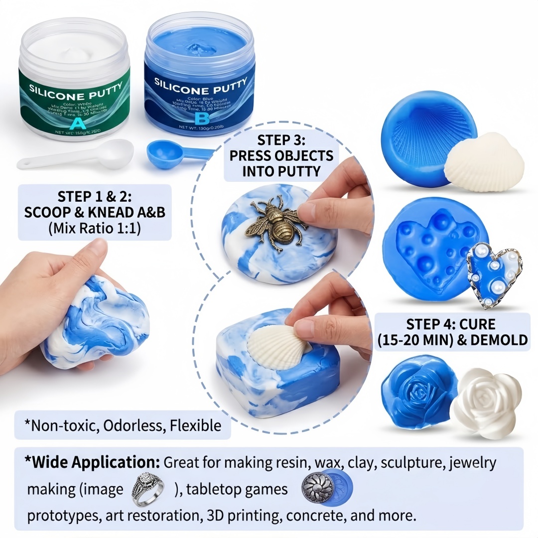 シリコーンパテ型作成用品 石膏キャンドル石鹸型用に簡単に成形 - Candle Making Products のレビューと価格
