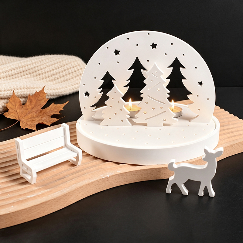 クリスマスエルクティーライトキャンドルホルダーシリコンモール - Candle Making Products のレビューと価格