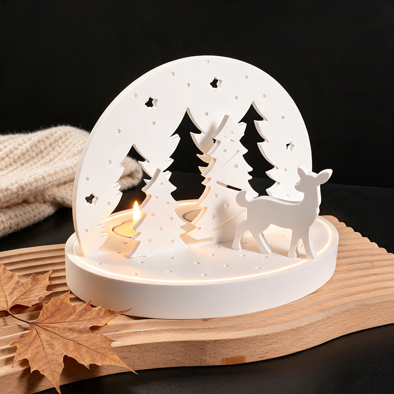 クリスマスエルクティーライトキャンドルホルダーシリコンモール - Candle Making Products のレビューと価格