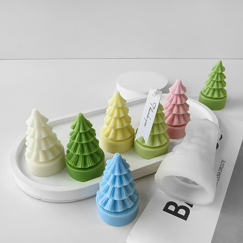 ミニシリコンクリスマスツリーモールド,DIY,手作り,アロマ - Candle Making Activity のレビューと価格