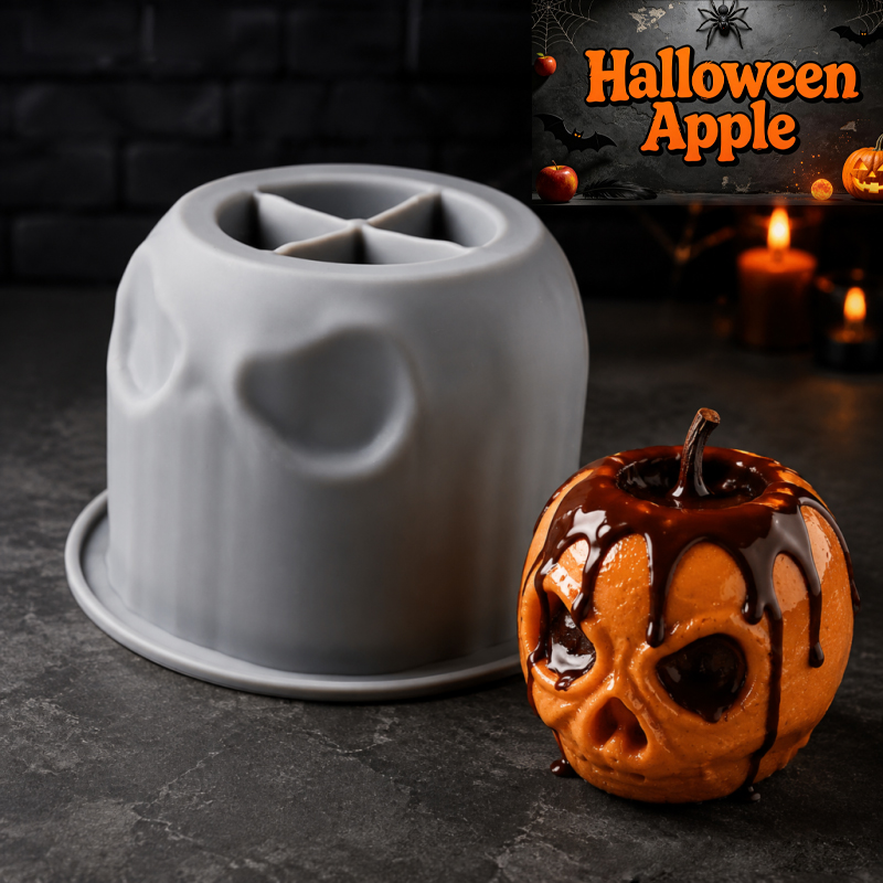 ハロウィンスカルアップルシリコンモールド、クリエイティブなデ - Candle Making Products のレビューと価格