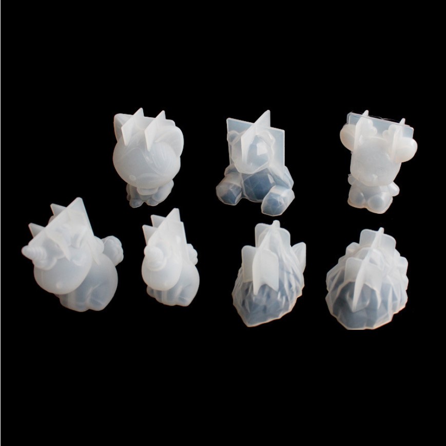 透明ユニコーンシリコーンエポキシ樹脂金型ジオメトリクマウサギ - Candle Making Products のレビューと価格