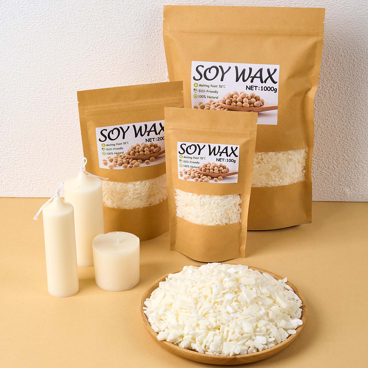 1 ポンドピュアホワイト大豆ワックス DIY 手作りキャンド - Candle Making Products のレビューと価格