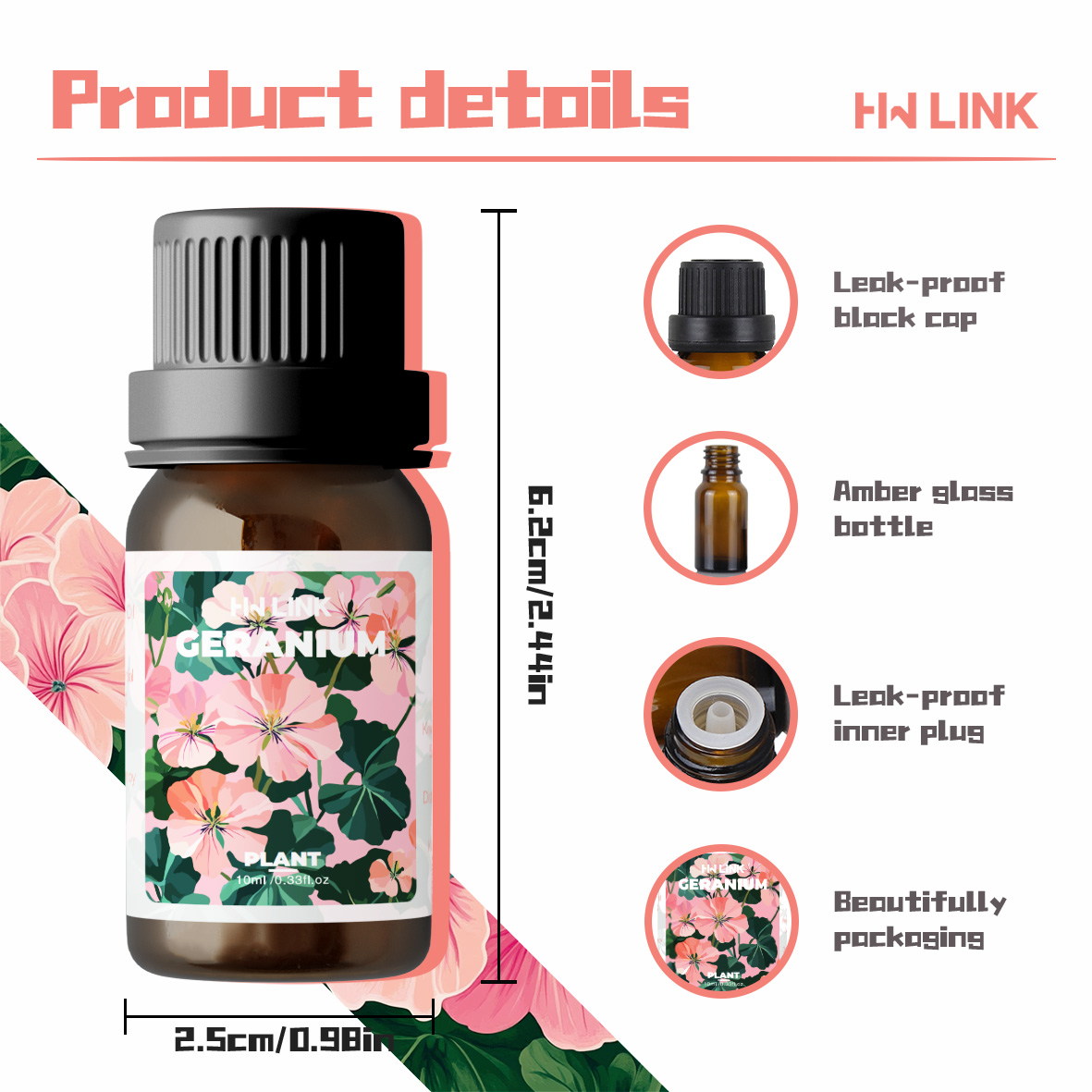 ゼラニウムエッセンシャルオイル 10ml 純粋な天然オイル  - Candle Making Oils のレビューと価格