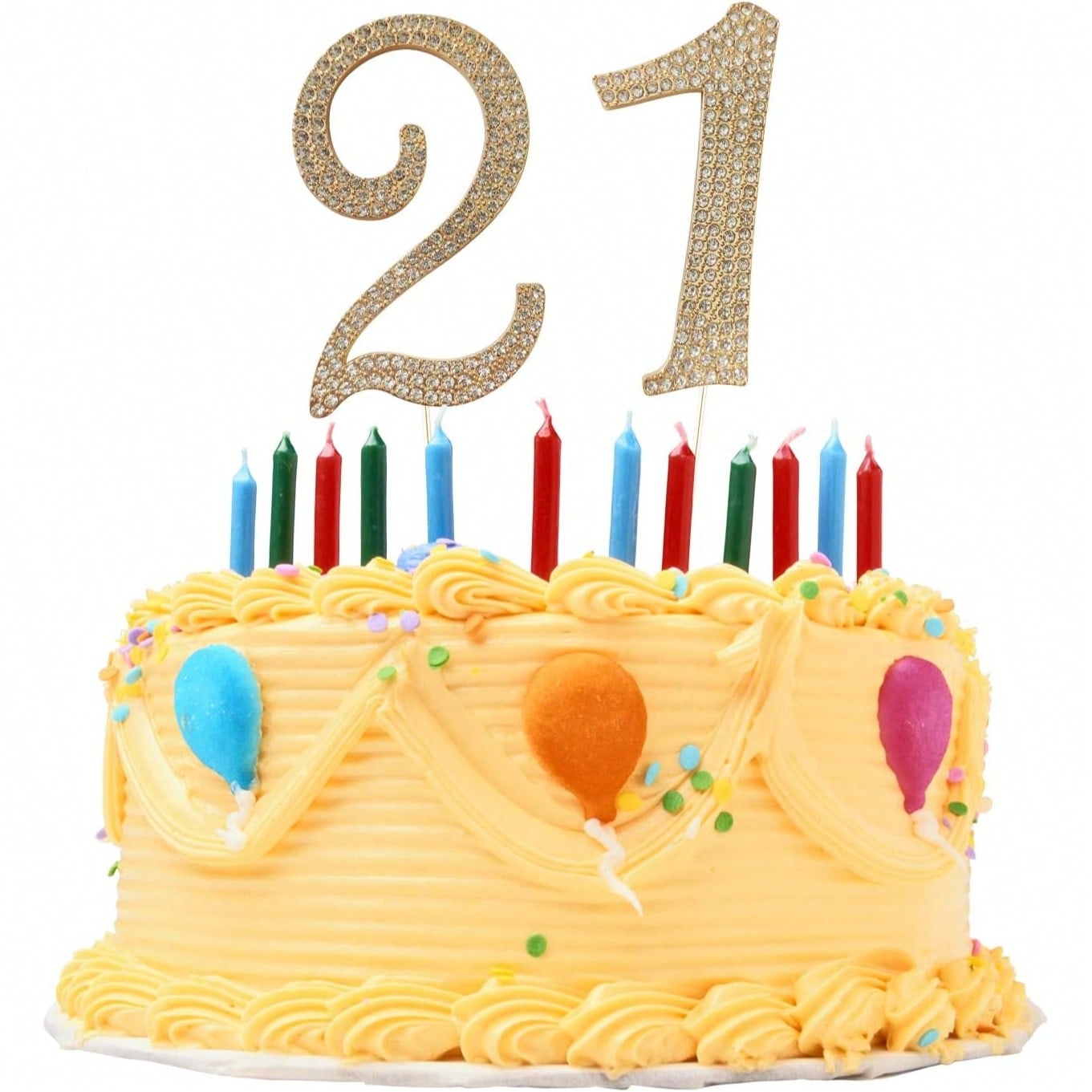 大型ゴールドラインストーンナンバーケーキトッパー（1個）-0 - Candle Making Products のレビューと価格