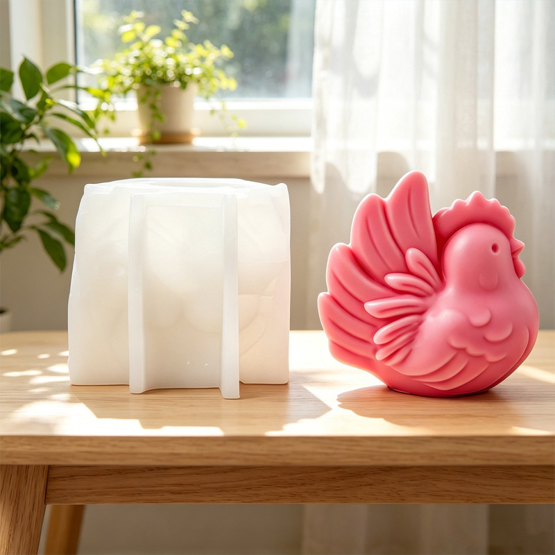 漫画の鶏シリコンキャンドル型、3D鶏型ソイワックスキャンドル - Candle Making Wax Melter のレビューと価格